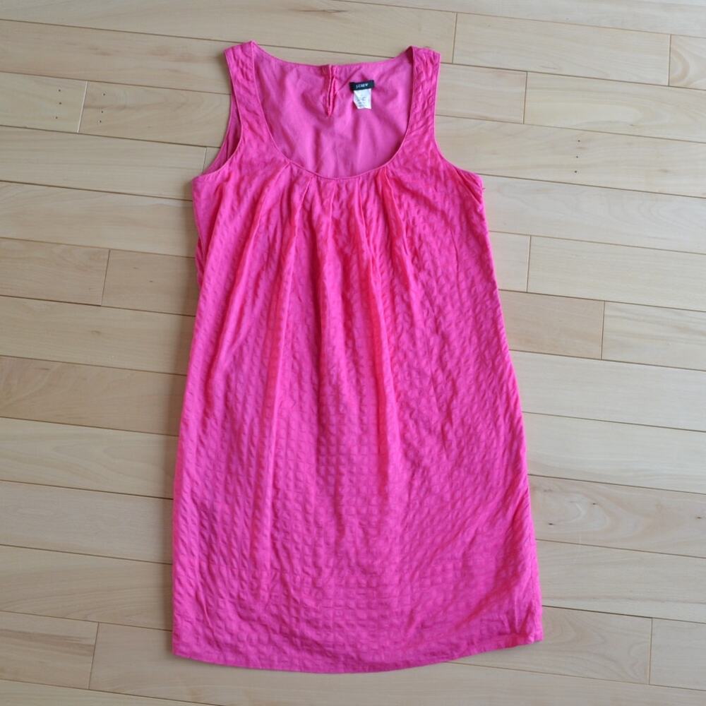 J. Crew Pink Textured Sleeveless Midi Sheath Dress Size 0